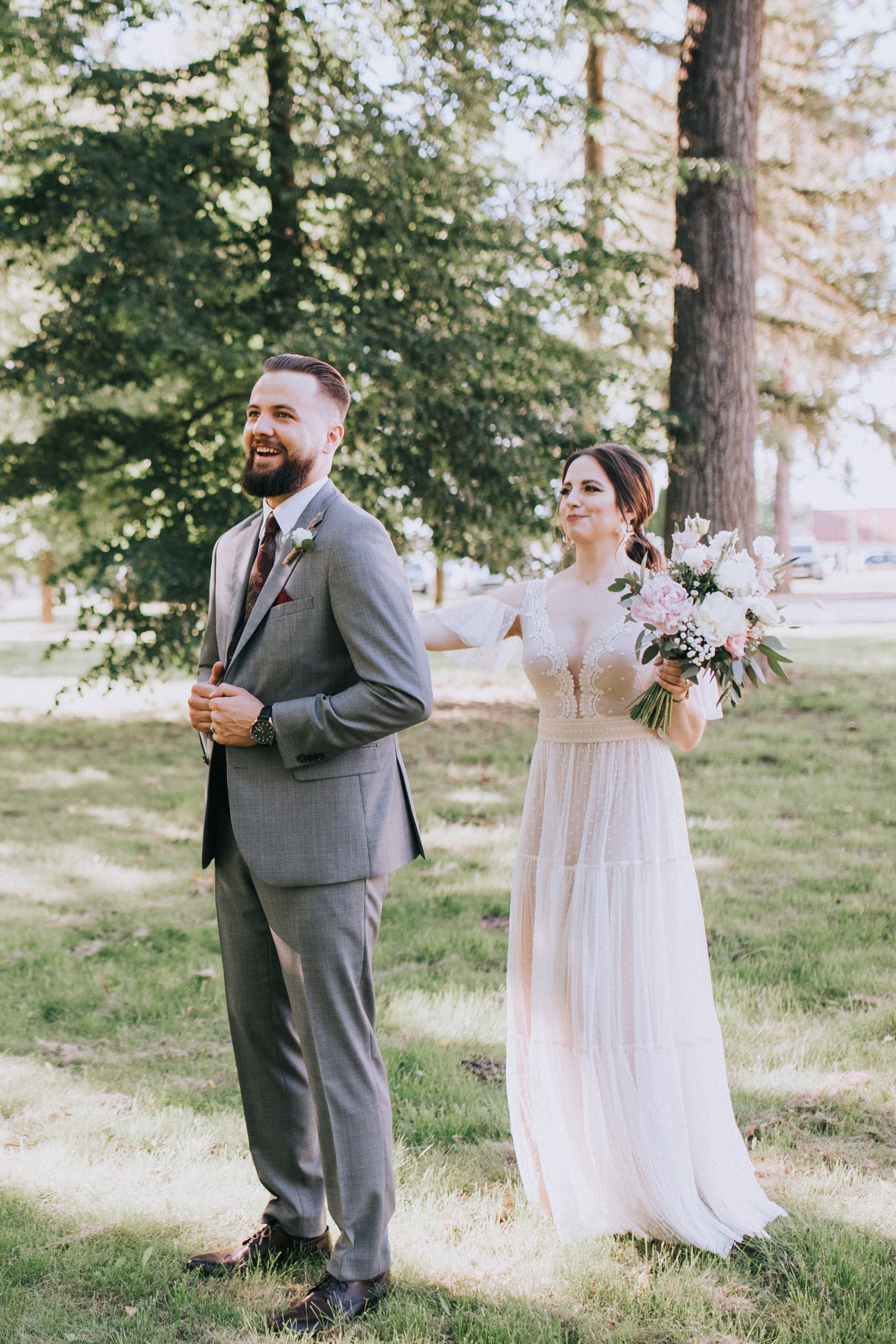 Bukiet na first look dla Pary Młodej